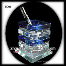 K9 Blue and White Crystal Pen Holder